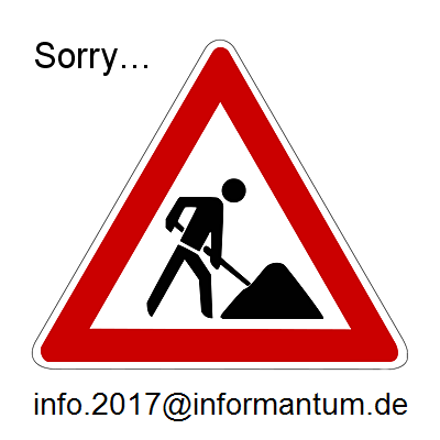 Baustellenschild & Email-Adresse info.584@informantum.de